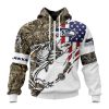 Seattle Seahawks Custom Name Number Fishing With Flag Of USA Zip Up Hoodie