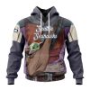 Seattle Seahawks Custom Name Number Mandalorian And Baby Yoda Pullover Hoodie