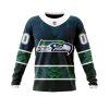 Seattle Seahawks Custom Name Number Native With Samoa Culture Sweatshirt