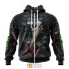 Seattle Seahawks Halloween Horror Skull Zip Up Hoodie