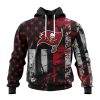Tampa Bay Buccaneers Custom Name Number Classic Grunge American Flag Pullover Hoodie