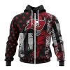 Tampa Bay Buccaneers Custom Name Number Classic Grunge American Flag Zip Up Hoodie