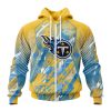 Tennessee Titans Childhood Cancers Zip Up Hoodie
