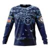 Tennessee Titans Custom Name Number Honor US Navy Veterans Sweatshirt