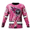 Tennessee Titans Custom Name Number Pink Breast Cancer Sweatshirt
