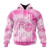 Tennessee Titans Custom Name Number Pink Tie-Dye Pullover Hoodie