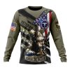 Tennessee Titans Custom Name Number Veterans Kneeling Soldier Sweatshirt