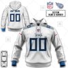 Tennessee Titans Custom Name Number White Road Jersey Pullover Hoodie