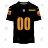 Washington Commanders Custom Name Number Black Alternate Jersey T-Shirt