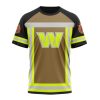 Washington Commanders Custom Name Number Firefighter Uniform T-Shirt