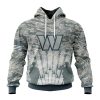 Washington Commanders Custom Name Number Honor US Air Force Veterans Pullover Hoodie