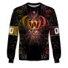 Washington Commanders Custom Name Number Rose Dragon Sweatshirt