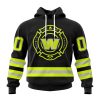 Washington Commanders Custom Name Number Special FireFighter Uniform Pullover Hoodie