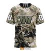 Washington Commanders Custom Name Number Veteran Salute To Service T-Shirt