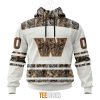 Washington Commanders Custom Name Number White Camo Hunting Pullover Hoodie