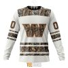 Washington Commanders Custom Name Number White Camo Hunting Sweatshirt