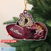 Washington Commanders Custom Name Rugby Ball Helmet Custom Shaped Ornament