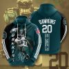 Philadelphia Eagles Brian Dawkins Green Black Stripes Pullover Hoodie