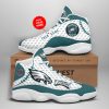 Philadelphia Eagles Custom Name Air Jordan 13 Shoes V3