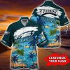 Philadelphia Eagles Custom Name Coconut Tree Hawaiian Shirt