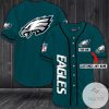 Philadelphia Eagles Custom Name Green Baseball Jersey