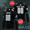 Philadelphia Eagles Custom Name Number Black Sweatshirt