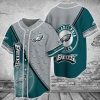 Philadelphia Eagles Green Grey Baseball Jersey