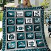 Philadelphia Eagles Green White Quilt Blanket V2
