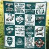 Philadelphia Eagles Green White Quilt Blanket V3