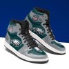 Philadelphia Eagles Grey Green Air Jordan 1 High Sneakers