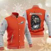 Philadelphia Eagles Orange Skull Baseball Jacket
