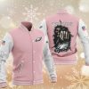 Philadelphia Eagles Pink Skull Baseball Jacket