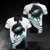 Philadelphia Eagles White Green Logo Polo Shirt