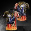 Pittsburgh Steelers American Flag Polo Shirt V2