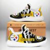 Pittsburgh Steelers Golden Black Grey Stripes Reze Sneakers