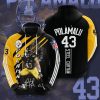 Pittsburgh Steelers Troy Polamalu Black Gold Stripes Pullover Hoodie