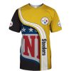 Pittsburgh Steelers Yellow White T-Shirt V5