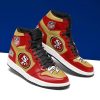 San Francisco 49ers Red Golden Air Jordan 1 High Sneakers