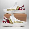 San Francisco 49ers White Golden Version Yeezy Boost Sneakers