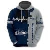 Seattle Seahawks Navy Grey Pullover Hoodie V2