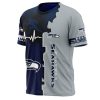 Seattle Seahawks Navy Grey T-Shirt V2