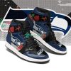 Seattle Seahawks Navy Ugly Christmas Air Jordan 1 High Sneakers