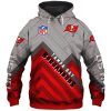 Tampa Bay Buccaneers Grey Red Pullover Hoodie