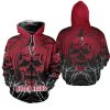 Tampa Bay Buccaneers Red Black Pumpkin Skull Zip Up Hoodie