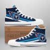 Tennessee Titans Navy Blue High Top Shoes