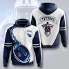 Tennessee Titans Navy White Fire Pullover Hoodie