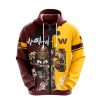Washington Commanders Brown Yellow Fashion Zip Up Hoodie