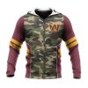 Washington Commanders Brown Yellow Stripes Camo Zip Up Hoodie