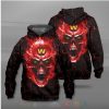 Washington Commanders Red Skull Fire Unisex Pullover Hoodie