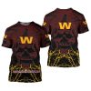 Washington Commanders Red Skull Pumpkin T-Shirt